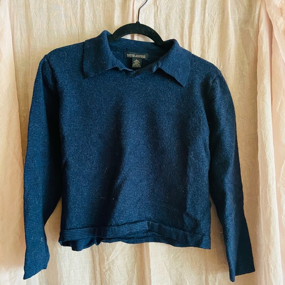 Banana Republic Tops - Banana Republic Cropped Long-Sleeve with Collar